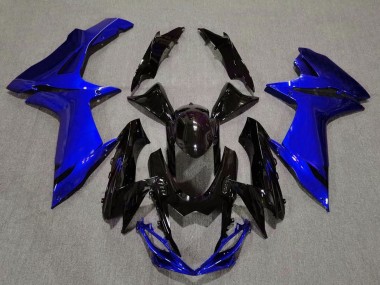 Gloss Black and Aqua Blue 2011-2024 GSXR 600-750 Motorcycle Fairing