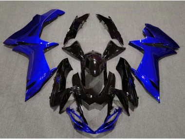 Gloss Black and Aqua Blue 2011-2024 GSXR 600-750 Motorcycle Fairing