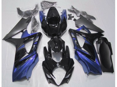 Gloss Black and Blue 2007-2008 GSXR 1000 Motorcycle Fairing