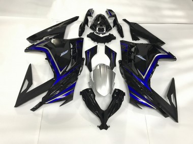 Gloss Black and Blue 2013-2018 Ninja 300 Motorcycle Fairing