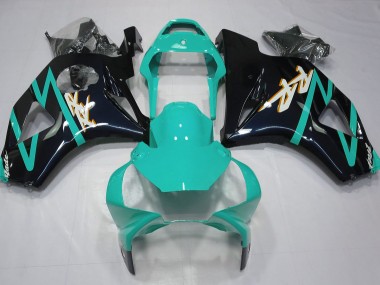 Gloss Black and Cyan 2002-2003 CBR954RR Motorcycle Fairing