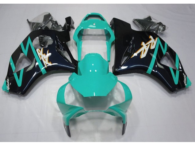 Gloss Black and Cyan 2002-2003 CBR954RR Motorcycle Fairing Gloss Black and Cyan 2002-2003 CBR954RR Motorcycle Fairing