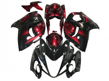 Gloss Black and Deep Red 2008-2020 GSXR 1300 Hayabusa Motorcycle Fairing