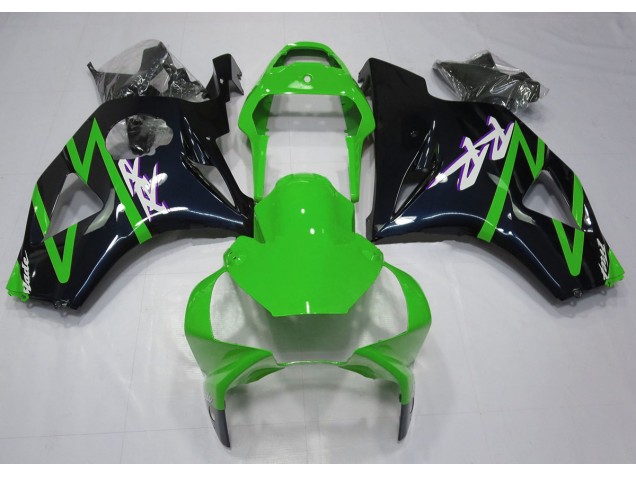 Gloss Black and Green 2002-2003 CBR954RR Motorcycle Fairing Gloss Black and Green 2002-2003 CBR954RR Motorcycle Fairing