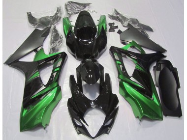 Gloss Black and Green 2007-2008 GSXR 1000 Motorcycle Fairing
