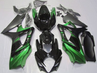 Gloss Black and Green 2007-2008 GSXR 1000 Motorcycle Fairing