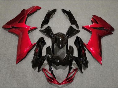 Gloss Black and Lava Red 2011-2024 GSXR 600-750 Motorcycle Fairing