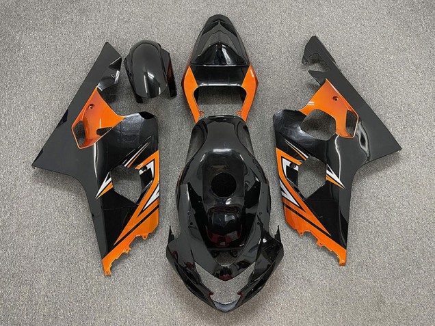 Gloss Black and Orange 2004-2005 GSXR 600-750 Motorcycle Fairing Gloss Black and Orange 2004-2005 GSXR 600-750 Motorcycle Fairing
