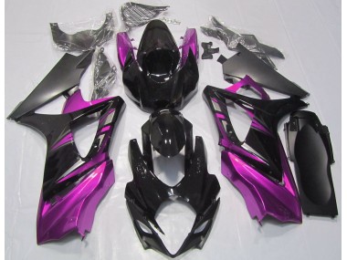 Gloss Black and Pink 2007-2008 GSXR 1000 Motorcycle Fairing