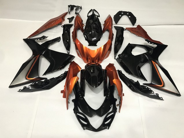 Gloss Black and Shiny Orange 2009-2016 GSXR 1000 Motorcycle Fairing Gloss Black and Shiny Orange 2009-2016 GSXR 1000 Motorcycle Fairing