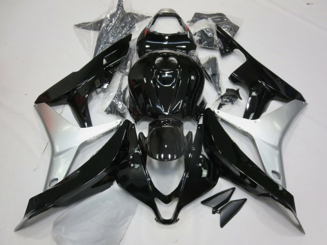 Gloss Black and Silver 2007-2008 CBR600RR Motorcycle Fairing Gloss Black and Silver 2007-2008 CBR600RR Motorcycle Fairing