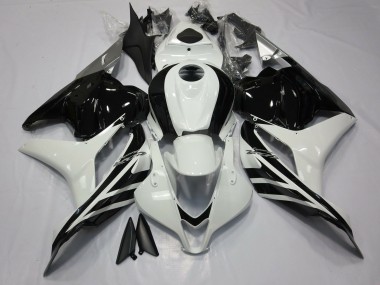 Gloss Black and White 2009-2012 CBR600RR Motorcycle Fairing