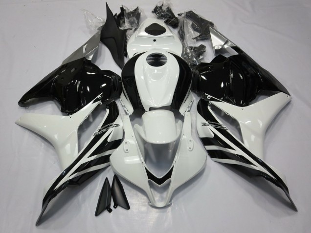 Gloss Black and White 2009-2012 CBR600RR Motorcycle Fairing