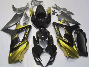 Gloss Black and Yellow 2007-2008 GSXR 1000 Motorcycle Fairing