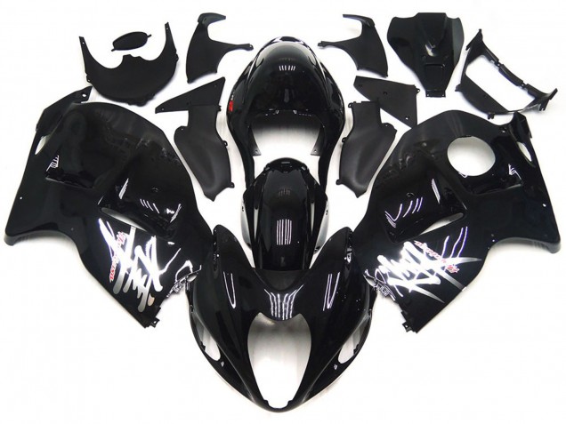 Gloss Black with Silver Decals 1997-2007 GSXR 1300 Hayabusa Motorcycle Fairing Gloss Black with Silver Decals 1997-2007 GSXR 1300 Hayabusa Motorcycle Fairing