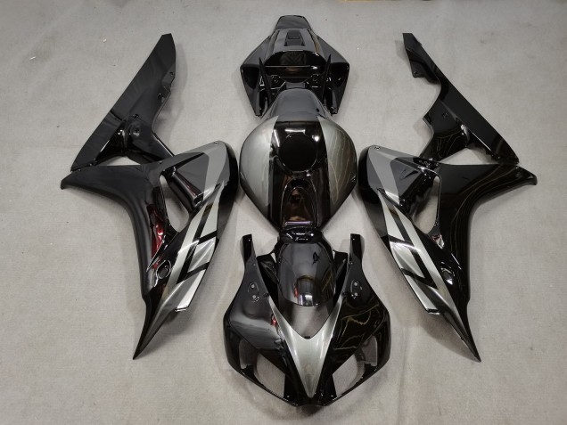 Gloss Black w grey 2006-2007 CBR1000RR Motorcycle Fairing Gloss Black w grey 2006-2007 CBR1000RR Motorcycle Fairing