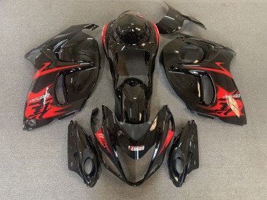 Gloss Black with Red Logos 2008-2020 GSXR 1300 Hayabusa Motorcycle Fairing