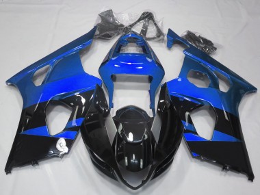 Gloss Blue & Black 2003-2004 GSXR 1000 Motorcycle Fairing