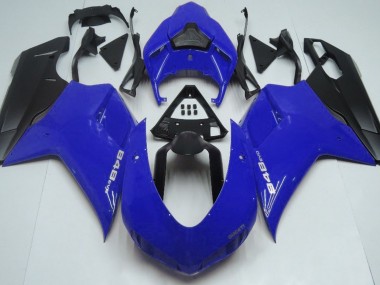 Gloss Blue & Black 2007-2014 Ducati 848 1098 1198 Motorcycle Fairing