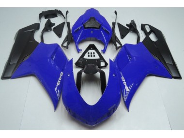 Gloss Blue & Black 2007-2014 Ducati 848 1098 1198 Motorcycle Fairing