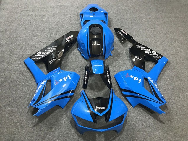 Gloss Blue & Logos 2013-2023 CBR600RR Motorcycle Fairing Gloss Blue & Logos 2013-2023 CBR600RR Motorcycle Fairing