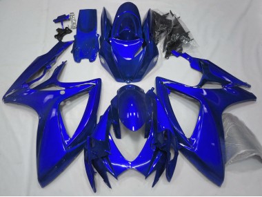 Gloss Blue Plain 2006-2007 GSXR 600-750 Motorcycle Fairing