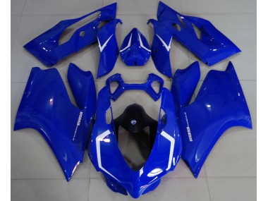 Gloss Blue & White 2011-2014 Ducati 1199 Motorcycle Fairing