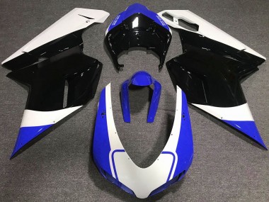 Gloss Blue White and Black 2007-2014 Ducati 848 1098 1198 Motorcycle Fairing