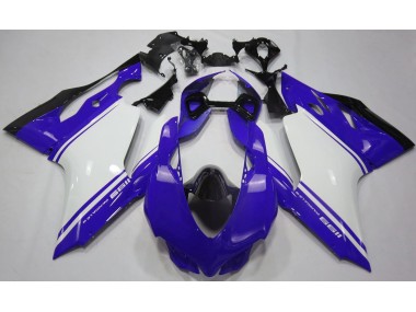 Gloss Blue White and Black 2011-2014 Ducati 1199 Motorcycle Fairing