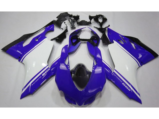 Gloss Blue White and Black 2011-2014 Ducati 1199 Motorcycle Fairing