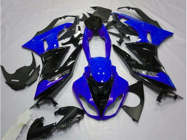 Gloss Blue and Black 2009-2012 ZX6R Motorcycle Fairing Gloss Blue and Black 2009-2012 ZX6R Motorcycle Fairing