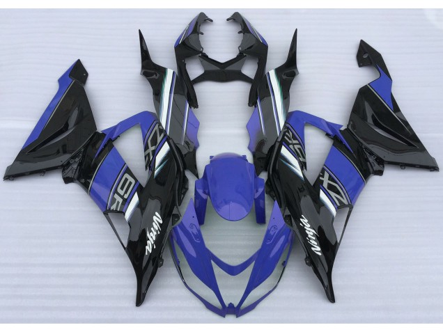 Gloss Blue and Black 2013-2018 ZX6R Motorcycle Fairing