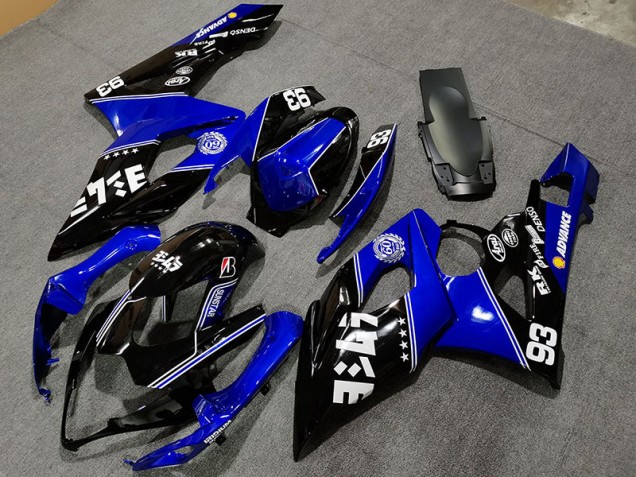 Gloss Blue and Black Custom 2005-2006 GSXR 1000 Motorcycle Fairing Gloss Blue and Black Custom 2005-2006 GSXR 1000 Motorcycle Fairing