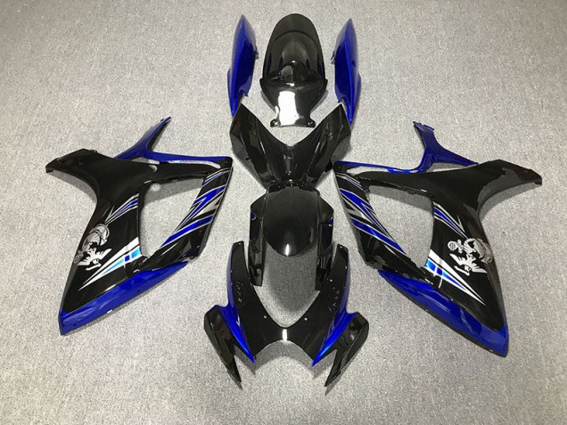 Gloss Blue and Black Design 2006-2007 GSXR 600-750 Motorcycle Fairing Gloss Blue and Black Design 2006-2007 GSXR 600-750 Motorcycle Fairing