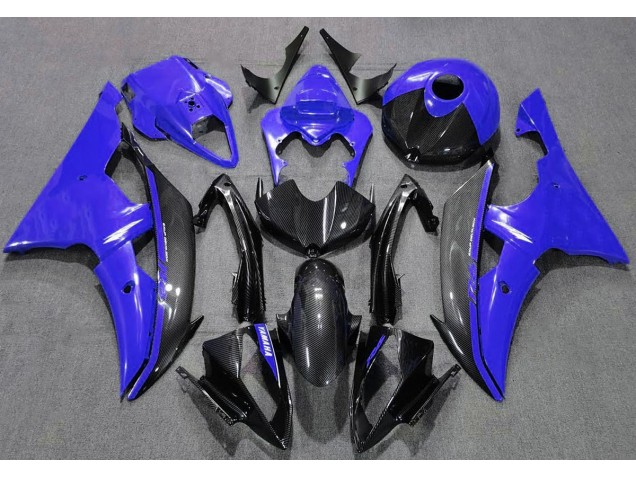Gloss Blue and Carbon 2008-2016 R6 Motorcycle Fairing Gloss Blue and Carbon 2008-2016 R6 Motorcycle Fairing