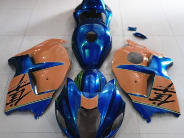 Gloss Blue and Desert Tan 1997-2007 GSXR 1300 Hayabusa Motorcycle Fairing
