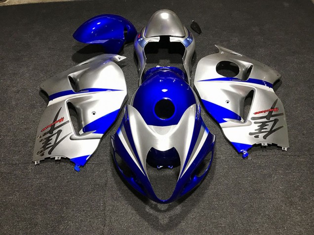 Gloss Blue and Silver 1997-2007 GSXR 1300 Hayabusa Motorcycle Fairing Gloss Blue and Silver 1997-2007 GSXR 1300 Hayabusa Motorcycle Fairing