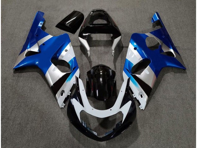 Gloss Blue and Silver OEM 2000-2002 GSXR 1000 Motorcycle Fairing Gloss Blue and Silver OEM 2000-2002 GSXR 1000 Motorcycle Fairing