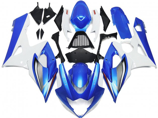 Gloss Blue & White 2005-2006 GSXR 1000 Motorcycle Fairing Gloss Blue & White 2005-2006 GSXR 1000 Motorcycle Fairing