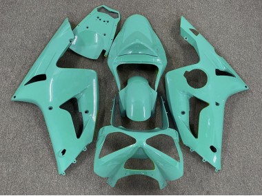 Gloss Cyan Plain 2003-2004 ZX6R Motorcycle Fairing