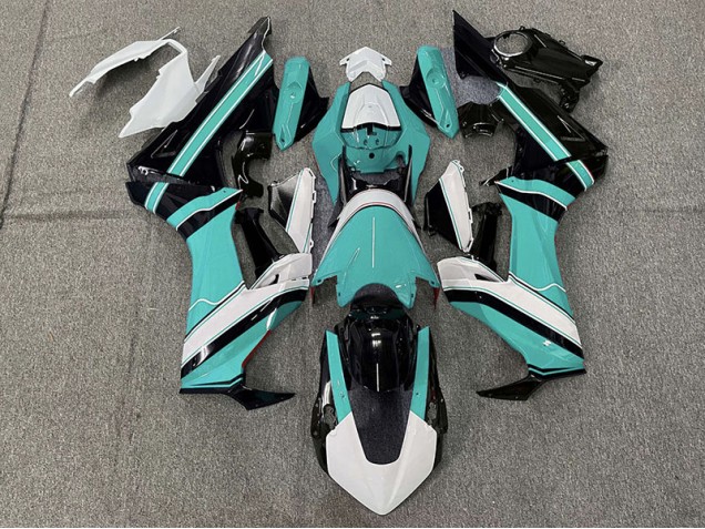Gloss Cyan White and Black 2017-2023 CBR1000RR Motorcycle Fairing Gloss Cyan White and Black 2017-2023 CBR1000RR Motorcycle Fairing