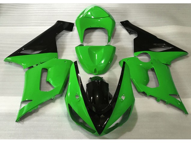 Gloss Green & Black 2005-2006 ZX6R Motorcycle Fairing Gloss Green & Black 2005-2006 ZX6R Motorcycle Fairing