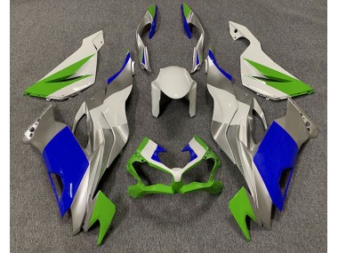 Gloss Green Blue and Silver 2019-2023 ZX6R Motorcycle Fairing