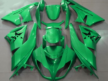 Gloss Green & Custom Logos 2009-2012 ZX6R Motorcycle Fairing