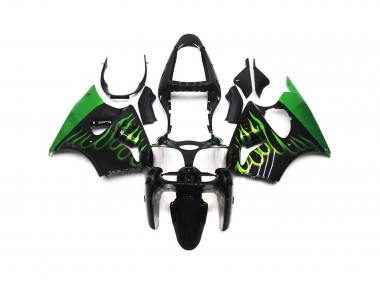 Gloss Green Flame Plain 2000-2002 ZX6R Motorcycle Fairing