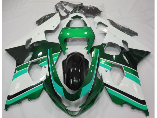 Gloss Green & Green 2004-2005 GSXR 600-750 Motorcycle Fairing Gloss Green & Green 2004-2005 GSXR 600-750 Motorcycle Fairing