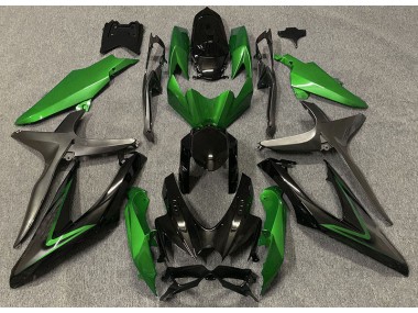 Gloss Green & Green R 2008-2010 GSXR 600-750 Motorcycle Fairing