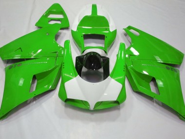Gloss Green & White 1993-2005 Ducati 996 748 916 998 Motorcycle Fairing