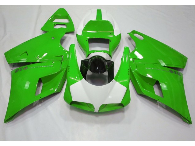 Gloss Green & White 1993-2005 Ducati 996 748 916 998 Motorcycle Fairing