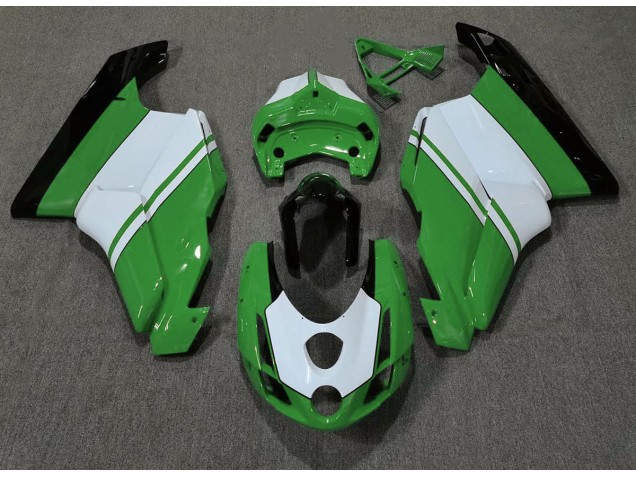 Gloss Green & White 2003-2004 Ducati 749 999 Motorcycle Fairing Gloss Green & White 2003-2004 Ducati 749 999 Motorcycle Fairing